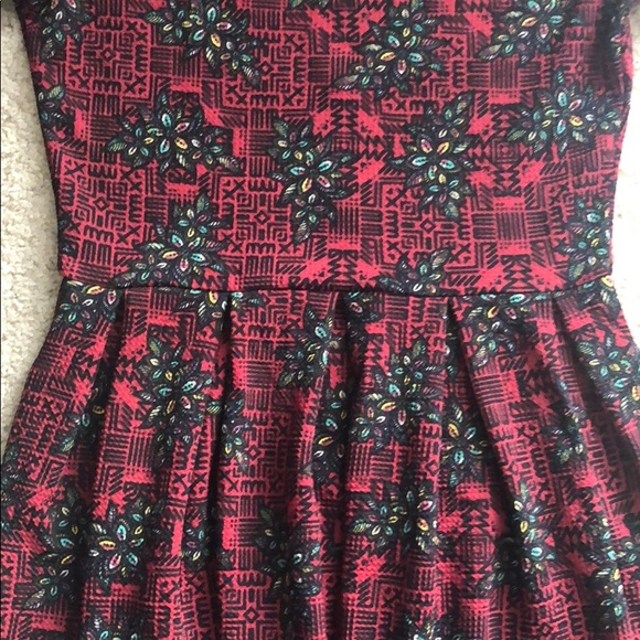 LulaRoe Amelia Dress Size Medium NWT Red/Floral - Picture 3 of 5